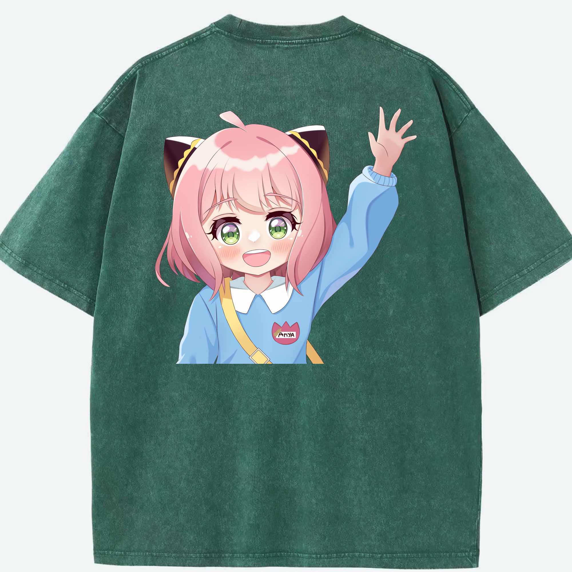 （画像用） SPY×FAMILY间谍家家酒 綿100% ヴィンテージ風 半袖Tシャツ（背面プリント）